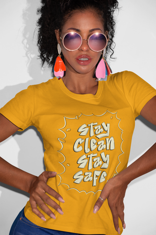 Yellow Stay Clean Stay Safe T-Shirt